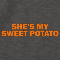 She's My Sweet Potato Matching Couples Vector Backpack