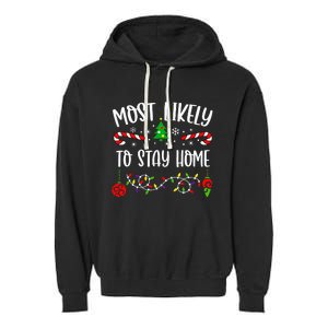 Stay Home for Christmas Hilarious Family Holiday Gift Garment-Dyed Fleece Hoodie