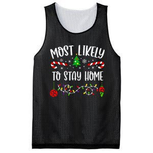 Stay Home for Christmas Hilarious Family Holiday Gift Mesh Reversible Basketball Jersey Tank