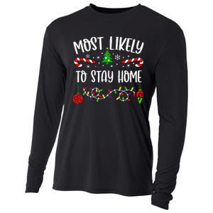 Stay Home for Christmas Hilarious Family Holiday Gift Cooling Performance Long Sleeve Crew