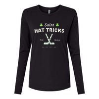 SAINT HATRICKS Funny St Patrick's Day Irish Hockey Club Womens Cotton Relaxed Long Sleeve T-Shirt