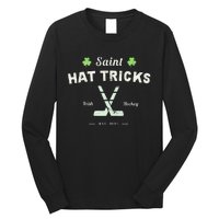 SAINT HATRICKS Funny St Patrick's Day Irish Hockey Club Long Sleeve Shirt