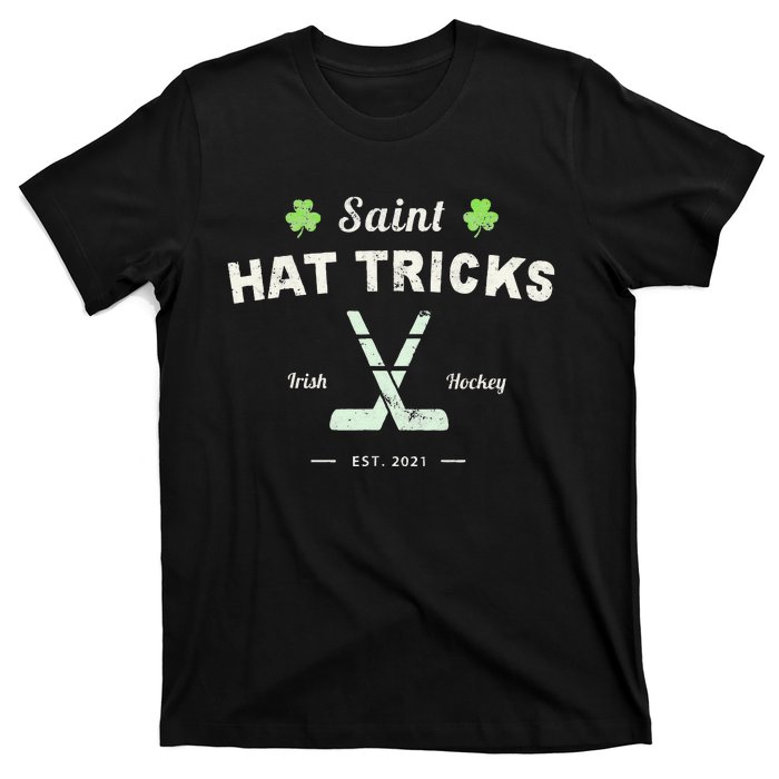 SAINT HATRICKS Funny St Patrick's Day Irish Hockey Club T-Shirt