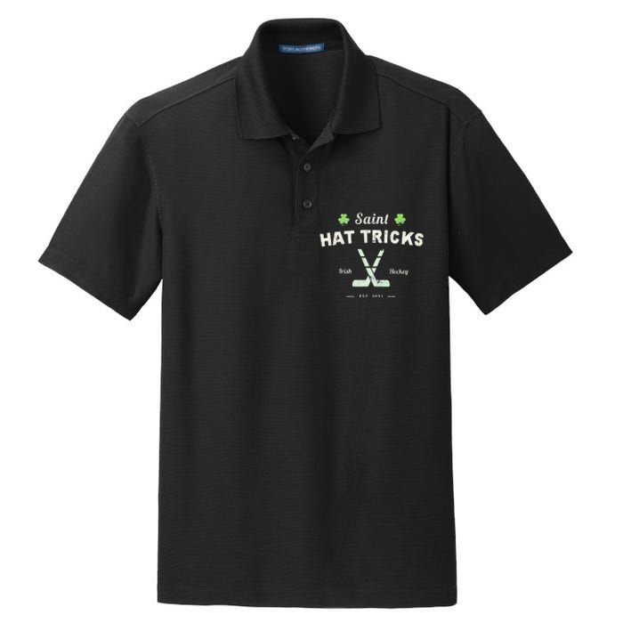 SAINT HATRICKS Funny St Patrick's Day Irish Hockey Club Dry Zone Grid Polo