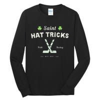 SAINT HATRICKS Funny St Patrick's Day Irish Hockey Club Tall Long Sleeve T-Shirt