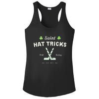 SAINT HATRICKS Funny St Patrick's Day Irish Hockey Club Ladies PosiCharge Competitor Racerback Tank