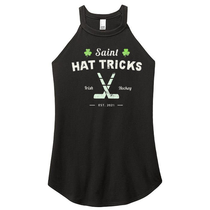 SAINT HATRICKS Funny St Patrick's Day Irish Hockey Club Women's Perfect Tri Rocker Tank