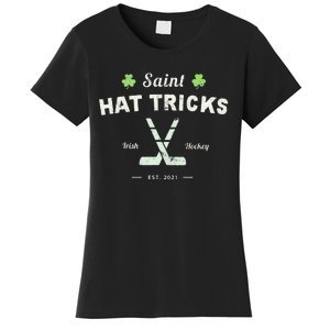 SAINT HATRICKS Funny St Patrick's Day Irish Hockey Club Women's T-Shirt