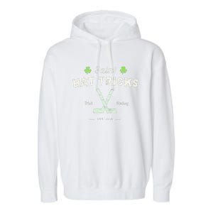 SAINT HATRICKS Funny St Patrick's Day Irish Hockey Club Garment-Dyed Fleece Hoodie