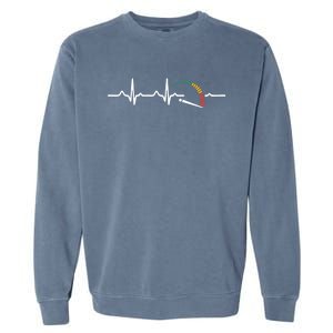 Speedometer Heartbeat Funny Auto Mechanic Car Lover Gift Garment-Dyed Sweatshirt