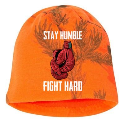 Stay Humble Fight Hard Boxing Gloves Boxer Kati - Camo Knit Beanie