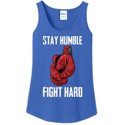 Stay Humble Fight Hard Boxing Gloves Boxer Ladies Essential Tank