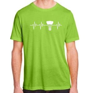 Shuttlecock Heartbeat Funny Badminton Player Adult ChromaSoft Performance T-Shirt