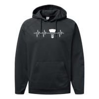 Shuttlecock Heartbeat Funny Badminton Player Performance Fleece Hoodie