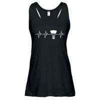 Shuttlecock Heartbeat Funny Badminton Player Ladies Essential Flowy Tank