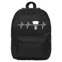 Shuttlecock Heartbeat Funny Badminton Player 16 in Basic Backpack