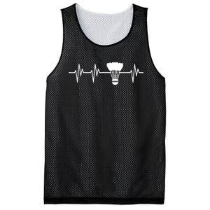 Shuttlecock Heartbeat Funny Badminton Player Mesh Reversible Basketball Jersey Tank