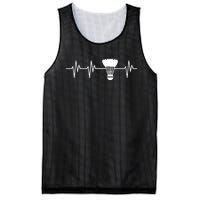 Shuttlecock Heartbeat Funny Badminton Player Mesh Reversible Basketball Jersey Tank