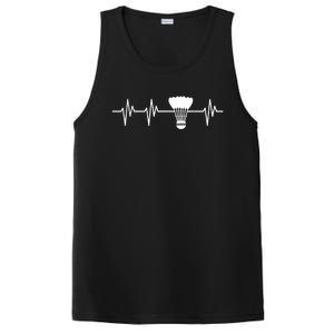 Shuttlecock Heartbeat Funny Badminton Player PosiCharge Competitor Tank