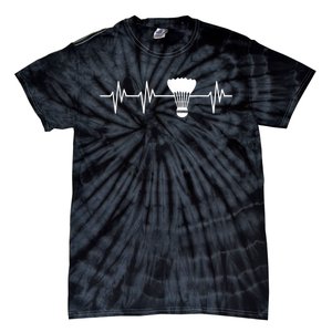 Shuttlecock Heartbeat Funny Badminton Player Tie-Dye T-Shirt