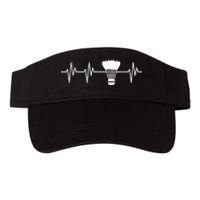 Shuttlecock Heartbeat Funny Badminton Player Valucap Bio-Washed Visor