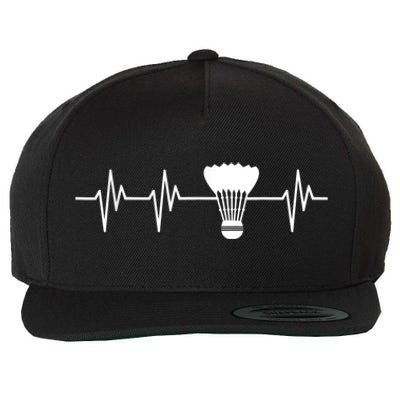 Shuttlecock Heartbeat Funny Badminton Player Wool Snapback Cap