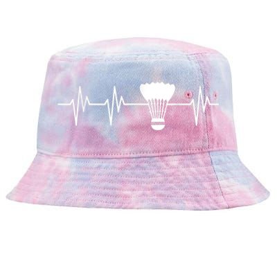 Shuttlecock Heartbeat Funny Badminton Player Tie-Dyed Bucket Hat