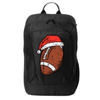 Santa Hat for American Football Fans Festive Sports Holiday Gift City Backpack