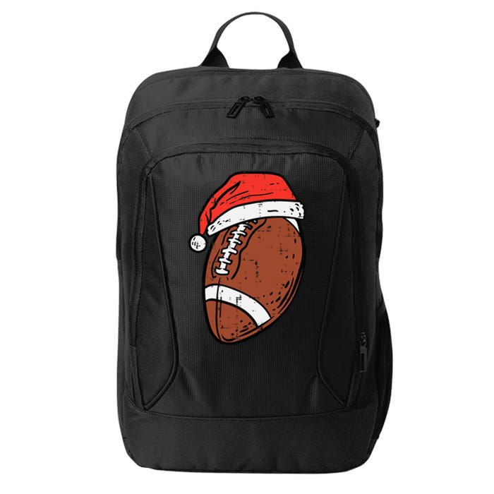 Santa Hat for American Football Fans Festive Sports Holiday Gift City Backpack