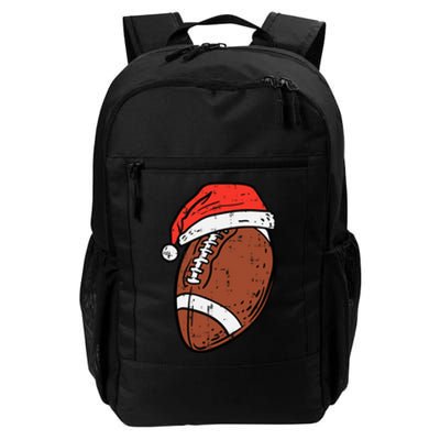 Santa Hat for American Football Fans Festive Sports Holiday Gift Daily Commute Backpack