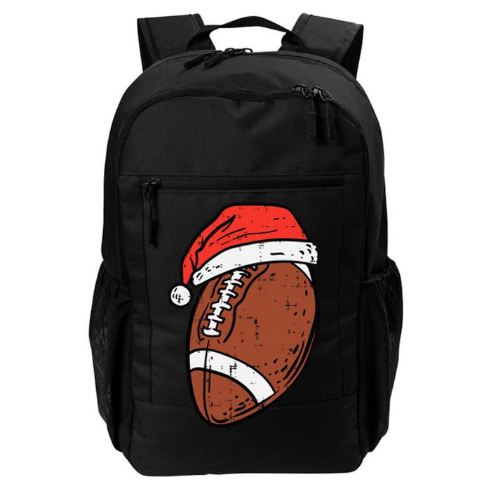 Santa Hat for American Football Fans Festive Sports Holiday Gift Daily Commute Backpack