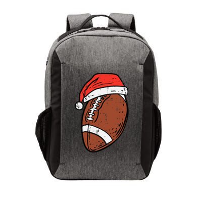 Santa Hat for American Football Fans Festive Sports Holiday Gift Vector Backpack