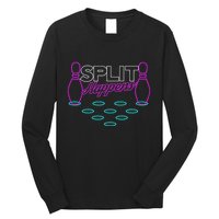 Split Happens Funny Bowling Long Sleeve Shirt