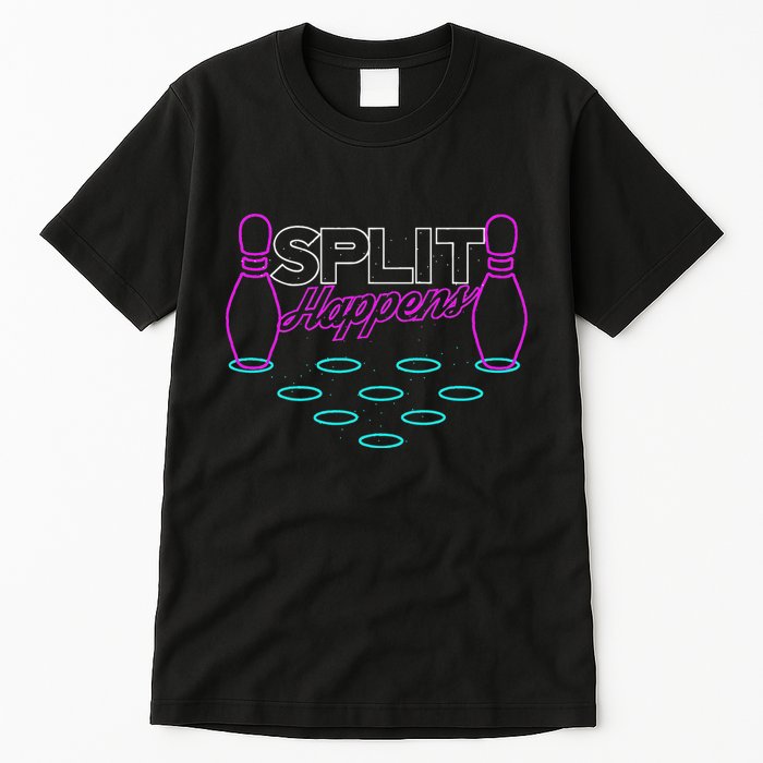 Split Happens Funny Bowling Tall T-Shirt