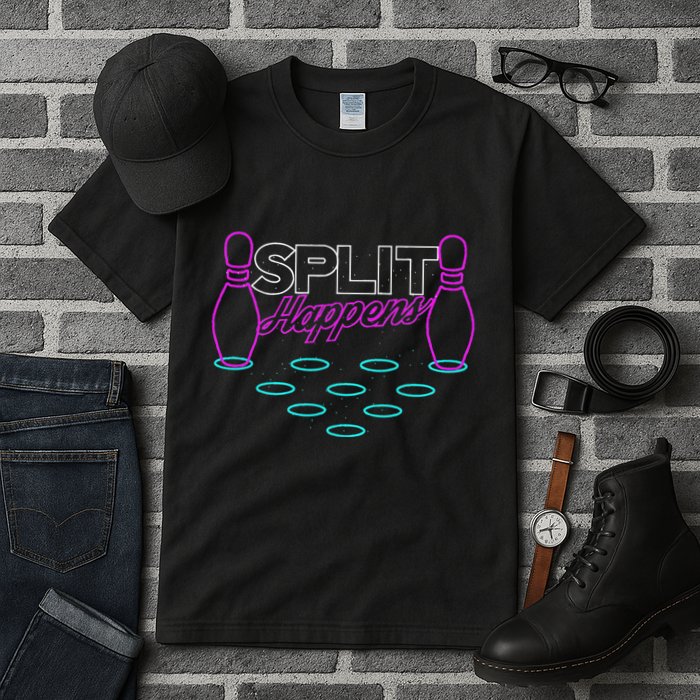 Split Happens Funny Bowling Tall T-Shirt