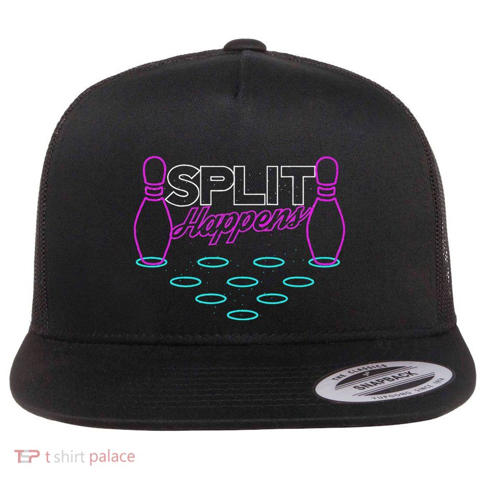 Split Happens Funny Bowling Flatbill Hat