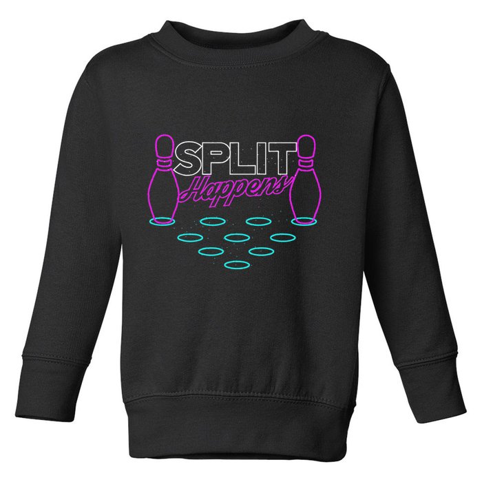 Split Happens Funny Bowling Toddler Sweatshirt