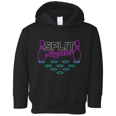 Split Happens Funny Bowling Toddler Hoodie