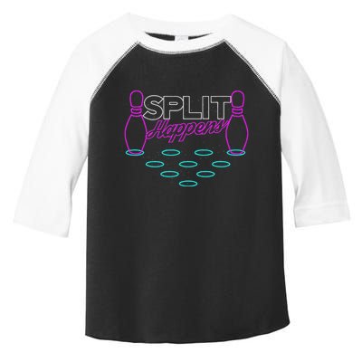 Split Happens Funny Bowling Toddler Fine Jersey T-Shirt