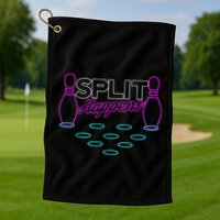 Split Happens Funny Bowling Golf Towel