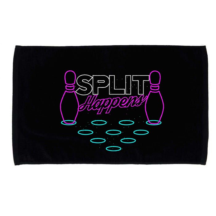 Split Happens Funny Bowling Microfiber Hand Towel