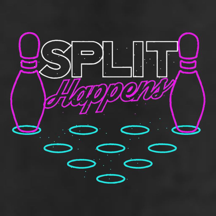 Split Happens Funny Bowling Microfiber Hand Towel