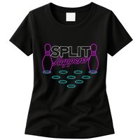Split Happens Funny Bowling Womens T-Shirt