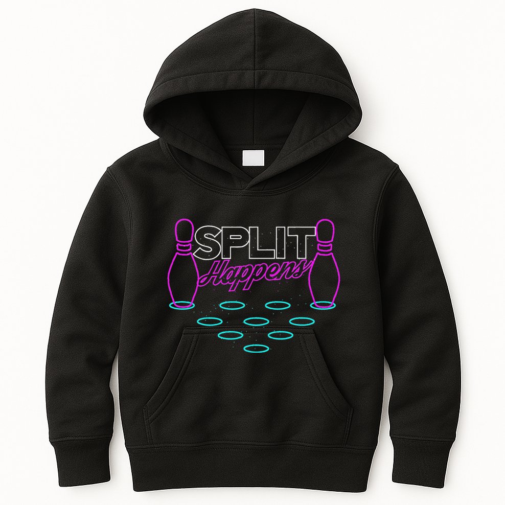 Split Happens Funny Bowling Kids Hoodie