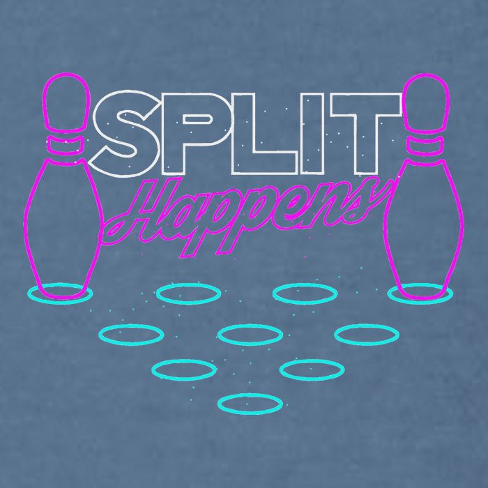 Split Happens Funny Bowling Garment-Dyed Sweatshirt
