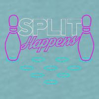 Split Happens Funny Bowling Sueded Cloud Jersey T-Shirt