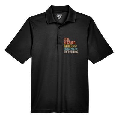 Son Husband Father and I believe Family is everything Men's Origin Performance Pique Polo