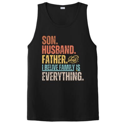 Son Husband Father and I believe Family is everything PosiCharge Competitor Tank