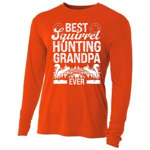 Squirrel Hunting Fathers Day For Squirrel Hunter Grandpa Gift Cooling Performance Long Sleeve Crew