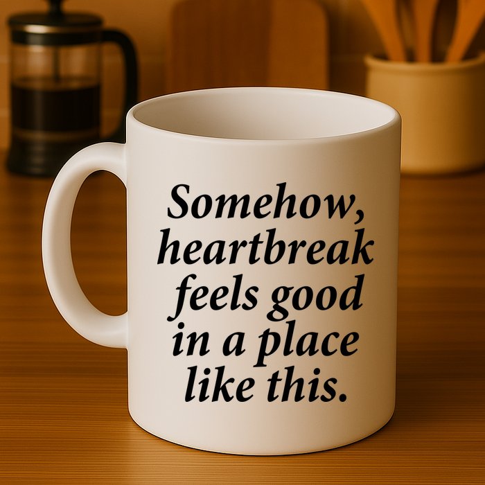 Somehow Heartbreak Feels Good In A Place Like This Mug